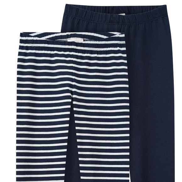 2 Mädchen Leggings mit Bio-Baumwolle