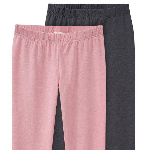 2 Mädchen Leggings mit Bio-Baumwolle
