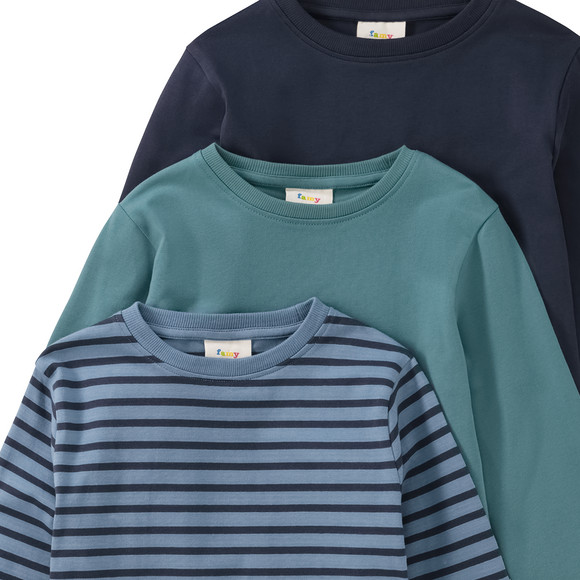 3 jongenshemden met lange mouwen