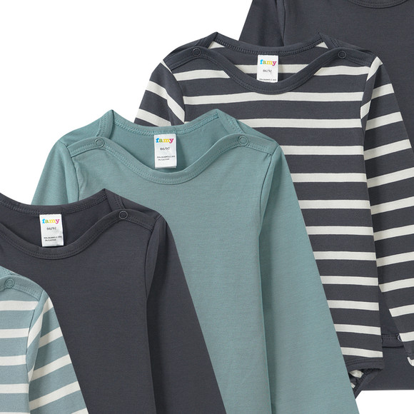 5 Baby Bodys in verschiedenen Dessins