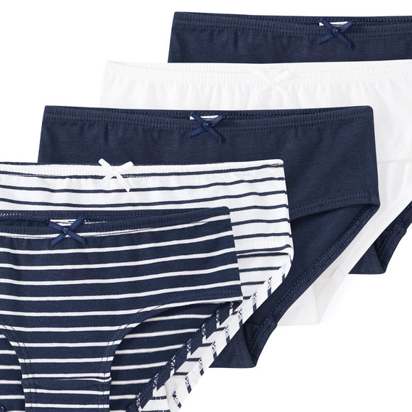 5 Mädchen Slips mit Bio-Baumwolle