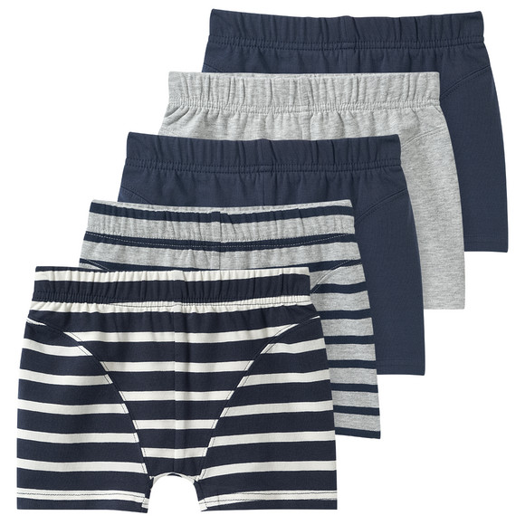 5 jongens boxers in een set donkerblauw