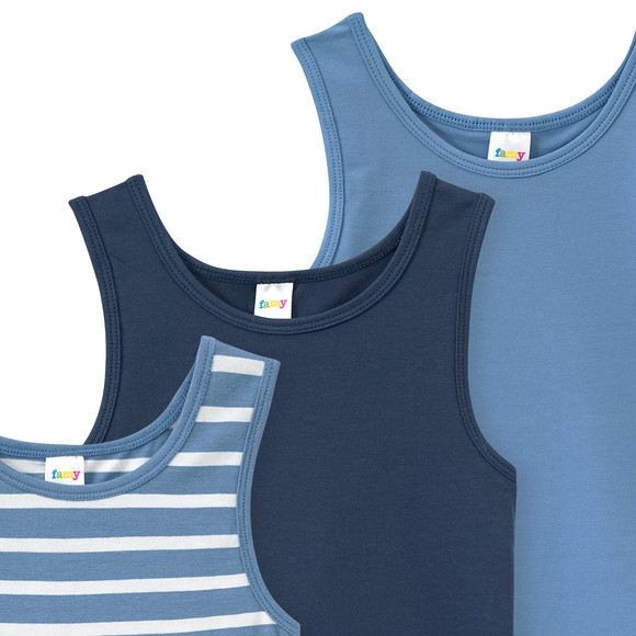 3 Jungen Unterhemden mit Bio-Baumwolle