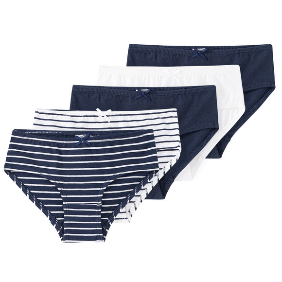 5 Mädchen Slips mit Bio-Baumwolle