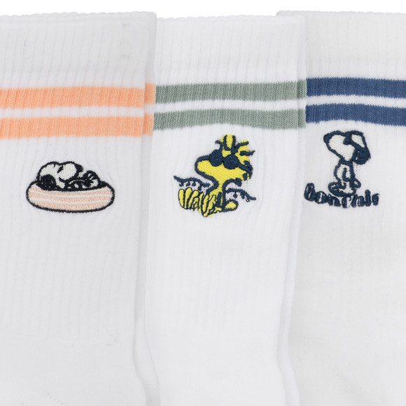 3 Paar Peanuts Socken mit Stickerei