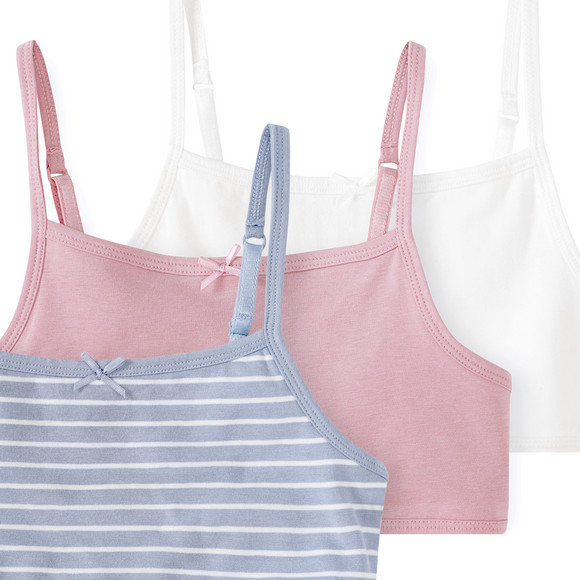 3 Mädchen Bustiers mit Bio-Baumwolle