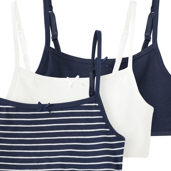 3 Mädchen Bustiers mit Bio-Baumwolle