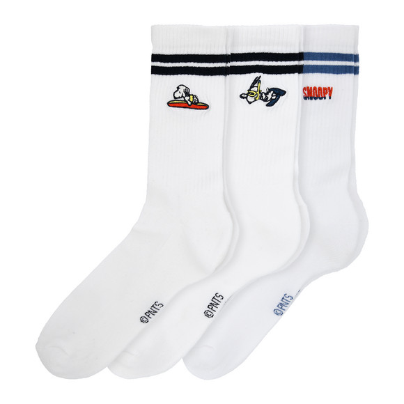 3 Paar Peanuts Socken mit Stickerei