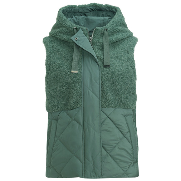 Damen Steppweste mit Teddyplüsch