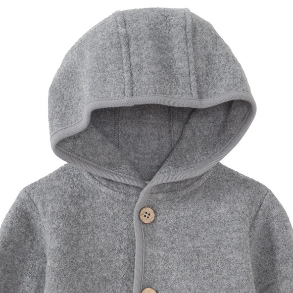 Wollen babyvest met omgeslagen boorden