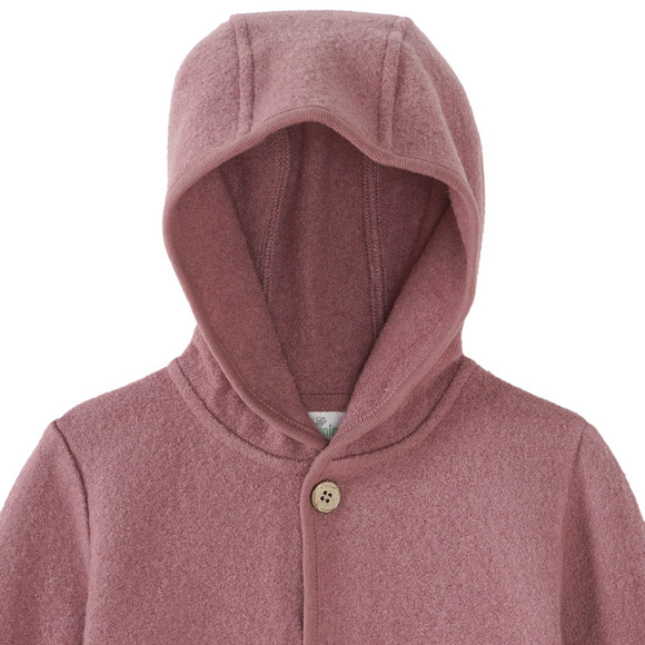 Wollen babyvest met omgeslagen boorden