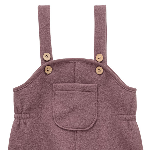 Baby wollen salopette met omgeslagen boorden