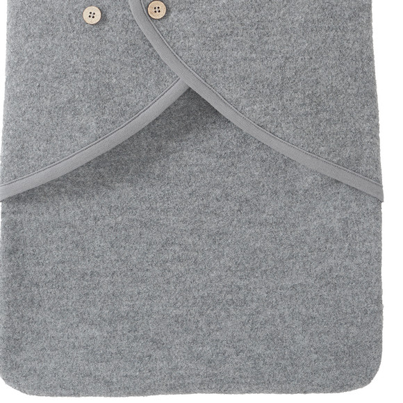 Wollen voetenzak met kap voor pasgeborenen