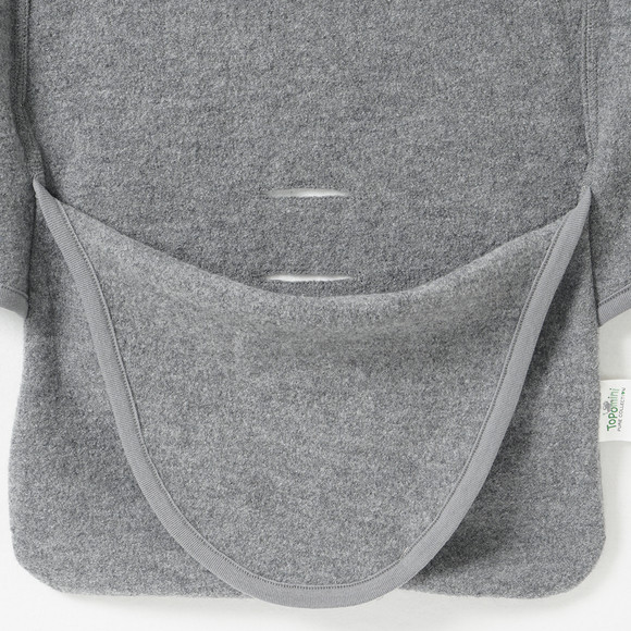 Wollen voetenzak met kap voor pasgeborenen