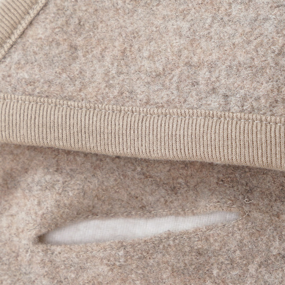 Wollen voetenzak met kap voor pasgeborenen