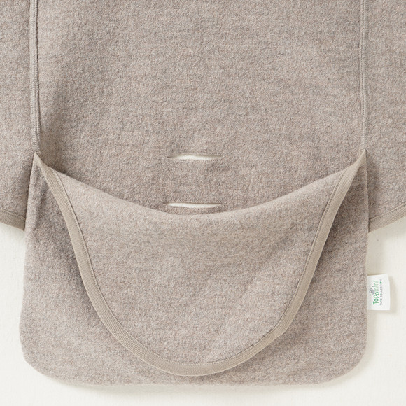 Wollen voetenzak met kap voor pasgeborenen