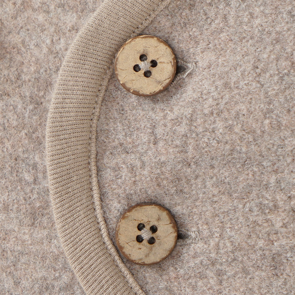 Wollen voetenzak met kap voor pasgeborenen