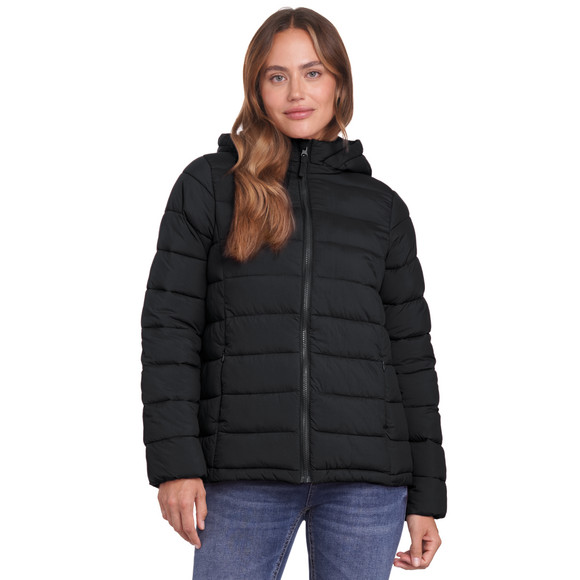 Gewatteerd damesjack met afneembare capuchon