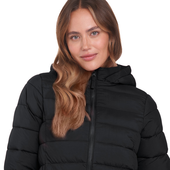 Gewatteerd damesjack met afneembare capuchon