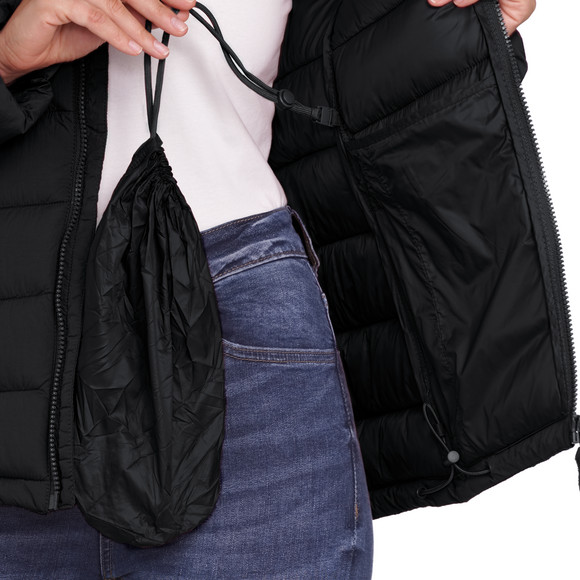 Gewatteerd damesjack met afneembare capuchon