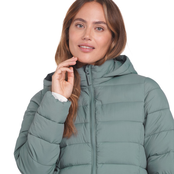 Gewatteerd damesjack met afneembare capuchon