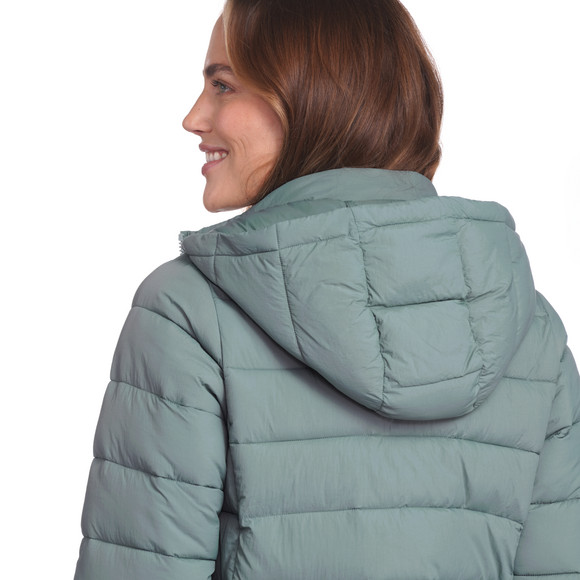 Gewatteerd damesjack met afneembare capuchon