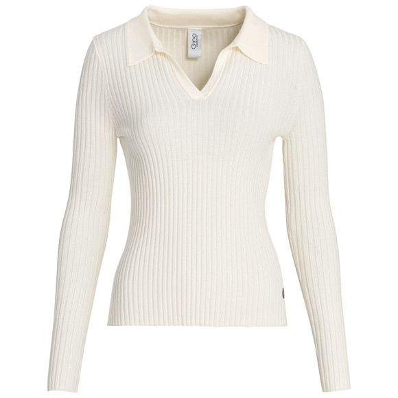 Dames gebreid shirt met polokraag