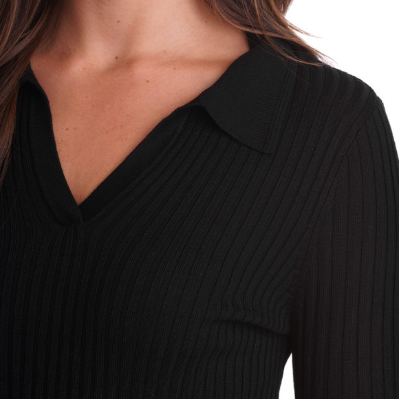 Dames gebreid shirt met polokraag