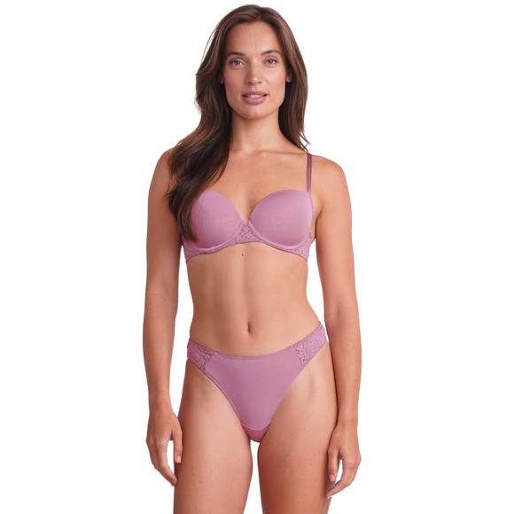 2 Damen Strings mit floraler Spitze