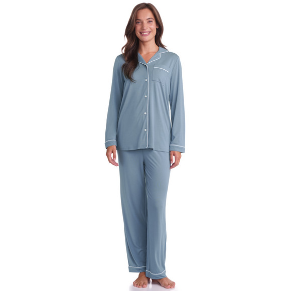 Damen Schlafanzug mit Kontrastnaht