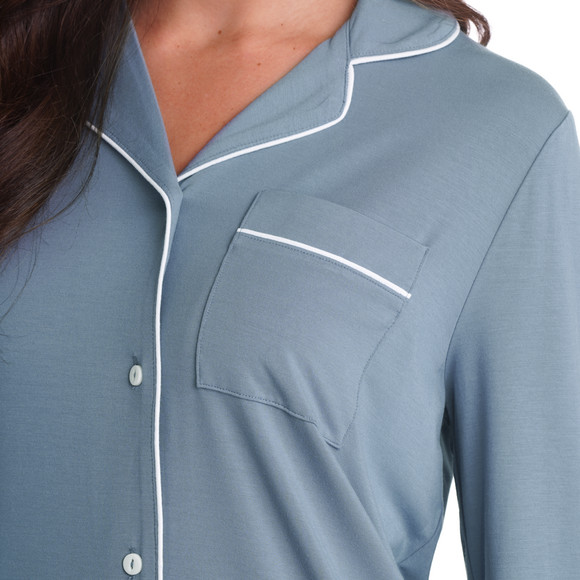 Damen Schlafanzug mit Kontrastnaht