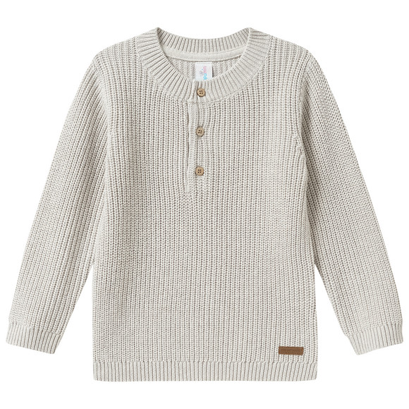 Baby Strickpullover mit Serafino-Ausschnitt