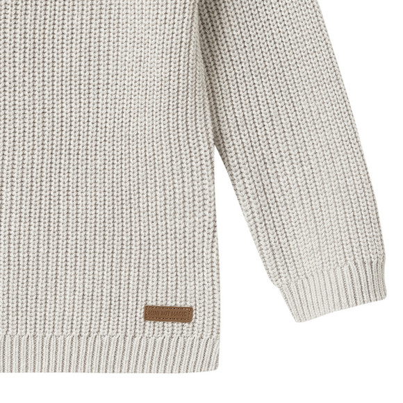 Baby Strickpullover mit Serafino-Ausschnitt