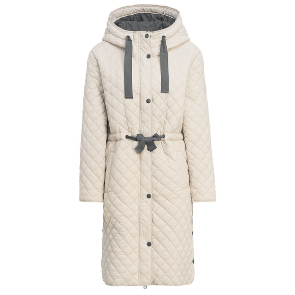 Damesjas met ruitpatroon beige