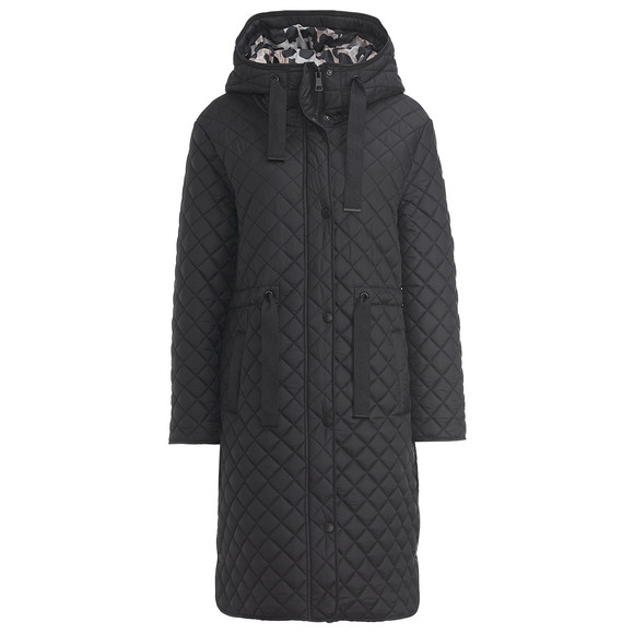 Damesjas met ruitpatroon zwart