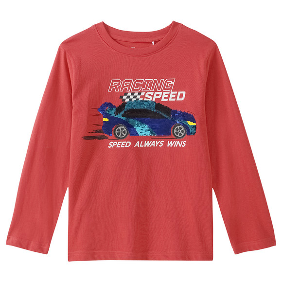 Jongens longsleeve met omkeerbare pailletten