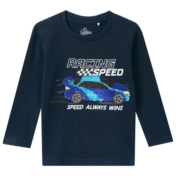 Jongens shirt met lange mouwen donkerblauw