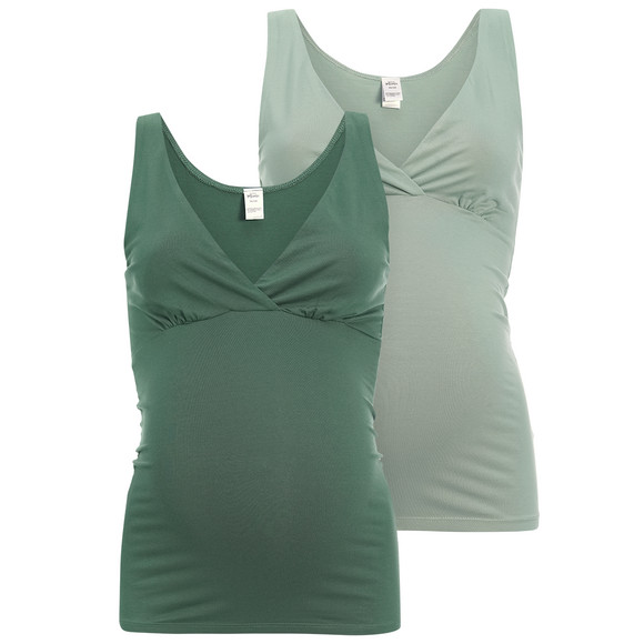 2 Damen Still-Unterhemden mit Bio-Baumwolle