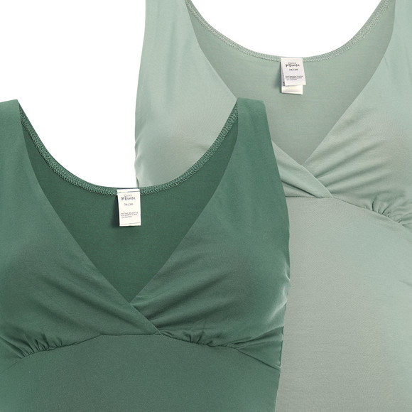 2 Damen Still-Unterhemden mit Bio-Baumwolle