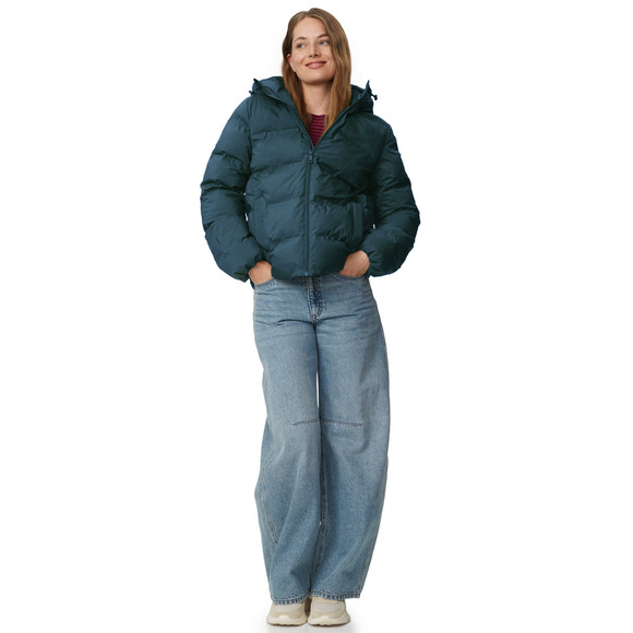 Dames pufferjas in effen kleur