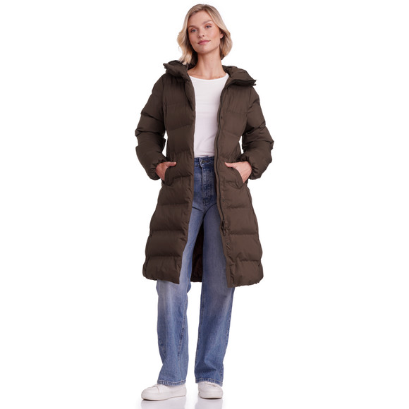 Dames puffermantel met capuchon