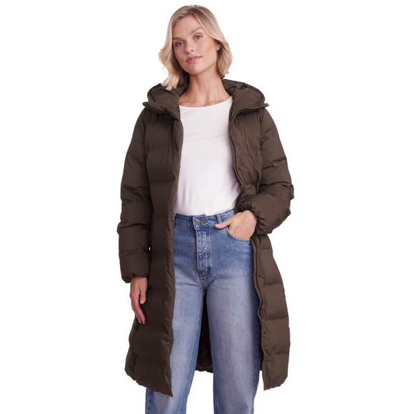 Dames puffermantel met capuchon