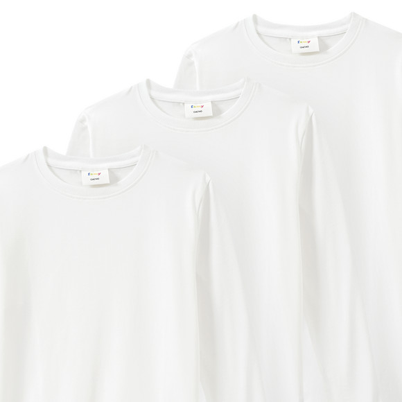 3 Kinder Langarmshirts im Basic-Look