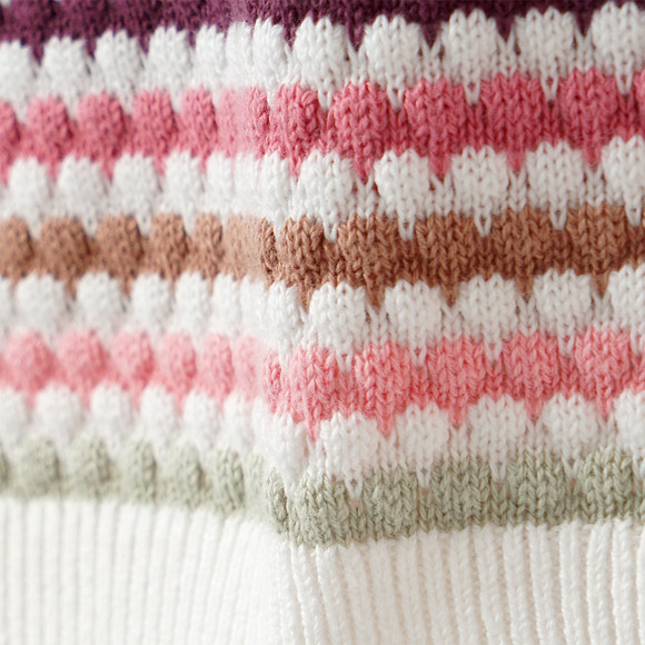 Gebreide meisjestrui met strepen