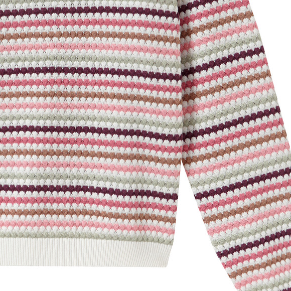 Gebreide meisjestrui met strepen