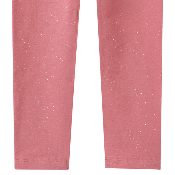 Meisjes leggings met glitterprint