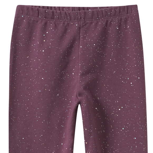 Meisjes leggings met glitterprint