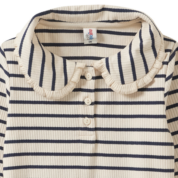 Gestreept meisjeshemd met lange mouwen