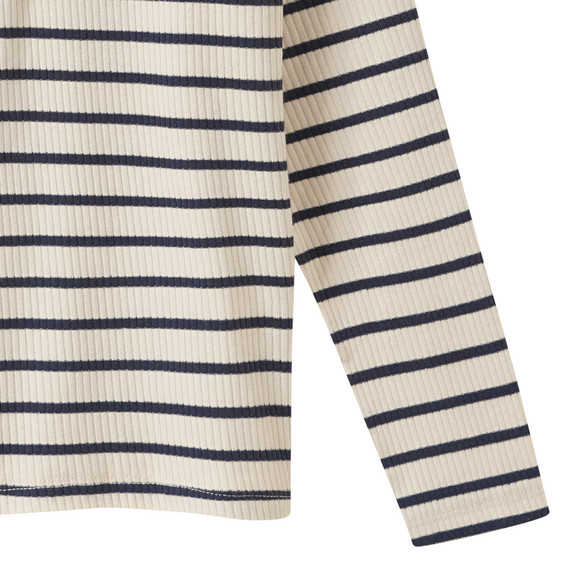 Gestreept meisjeshemd met lange mouwen