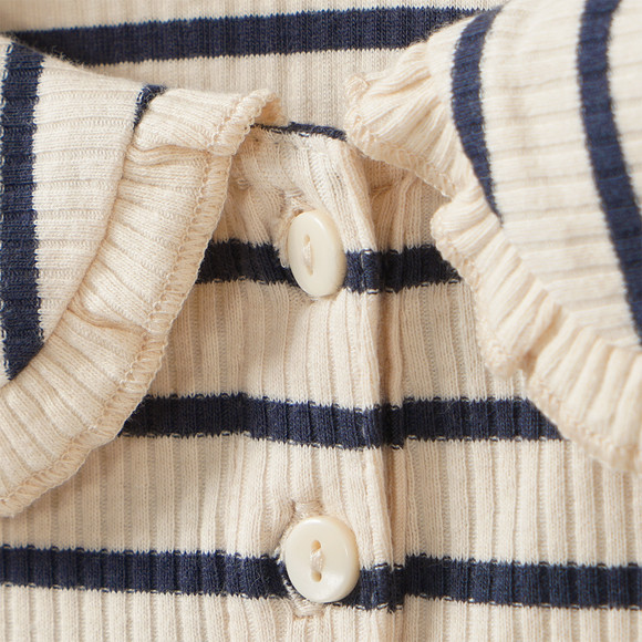 Gestreept meisjeshemd met lange mouwen